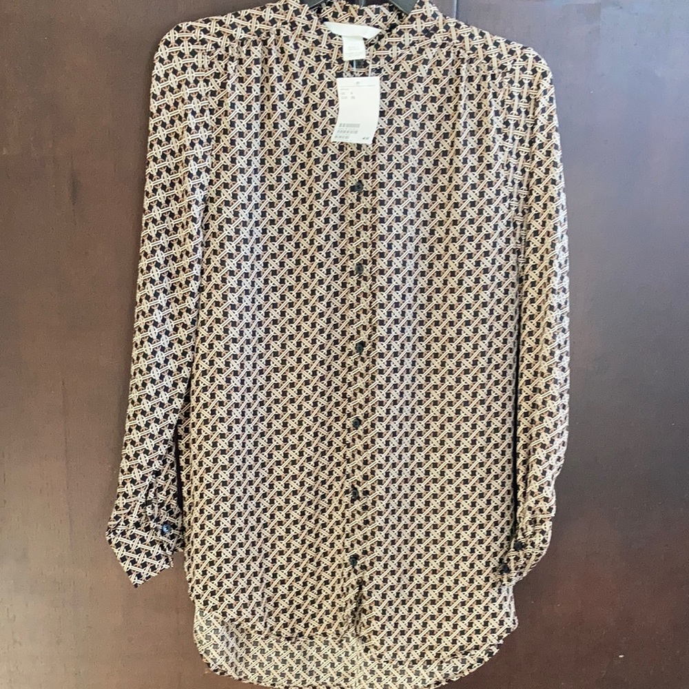 button down tunic top